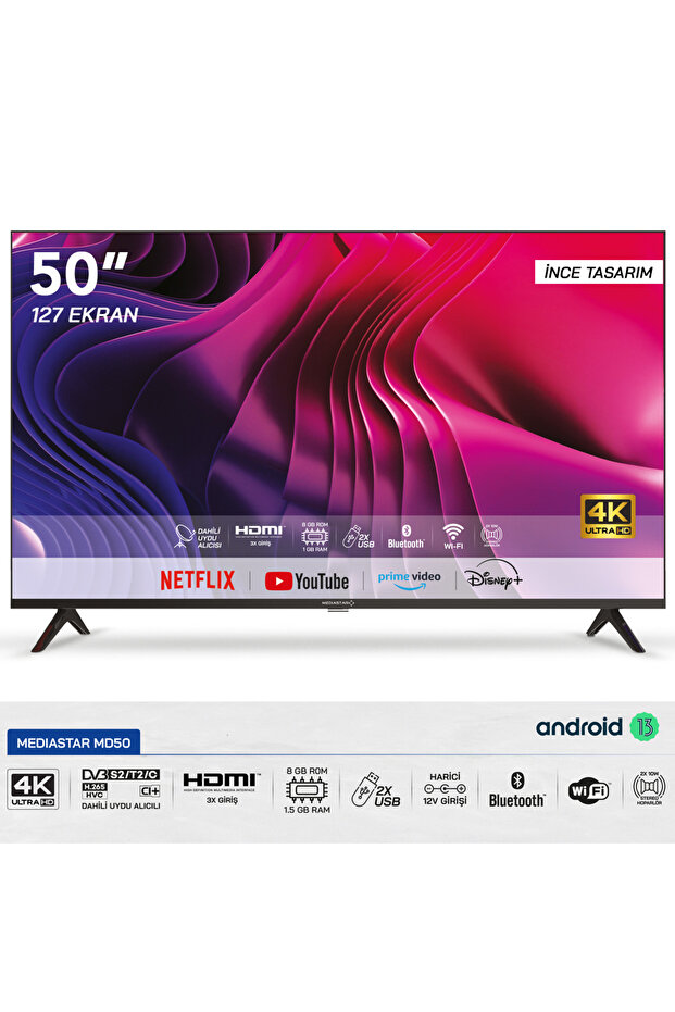 50" 4K Android Led TV - 1