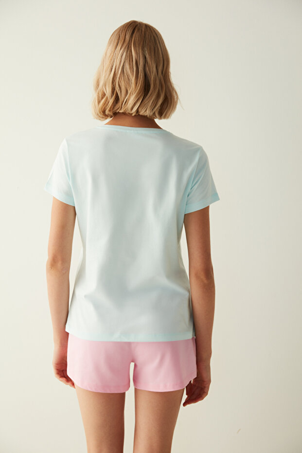 Karpuz Baskılı Tişört Şort Pijama Takımı - 4