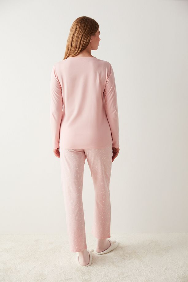 Pembe Make A Wish Pantolon Pijama Takımı - 3
