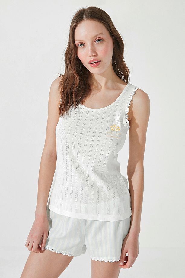 Çok Renkli Chamolie Scent Ss Atlet Şort Pijama Takımı - 2