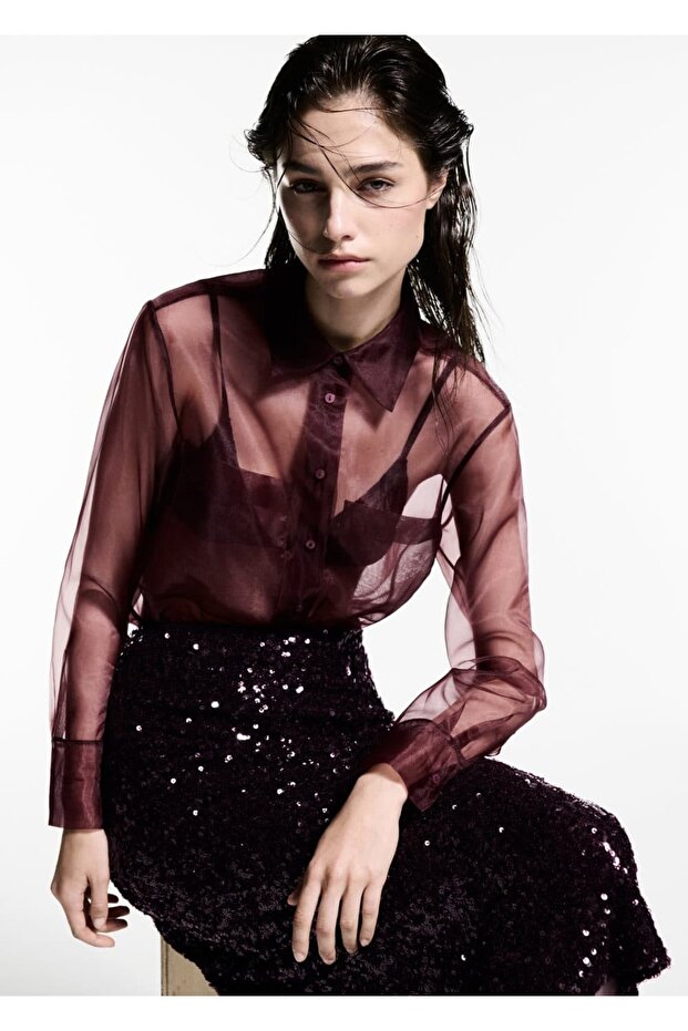 Leopar desenli bluz - 8