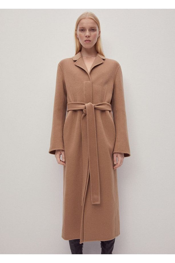 El Yapımı Oversize Yün Palto - 8