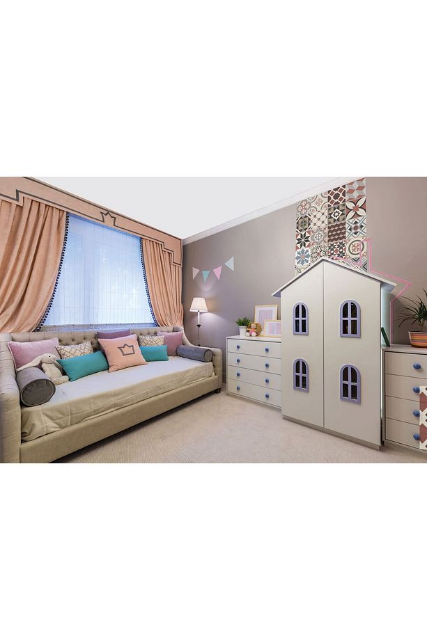 Kendinden Yapışkanlı Patchwork Desenli Pvc Karo 10x10 Cm 20'li Paket - 5