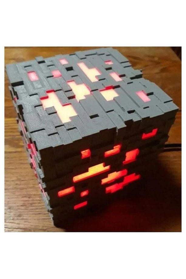 Minecraft Maden Rgb Led Lamba Şarjlı Bluetooth Bağlantı - 3
