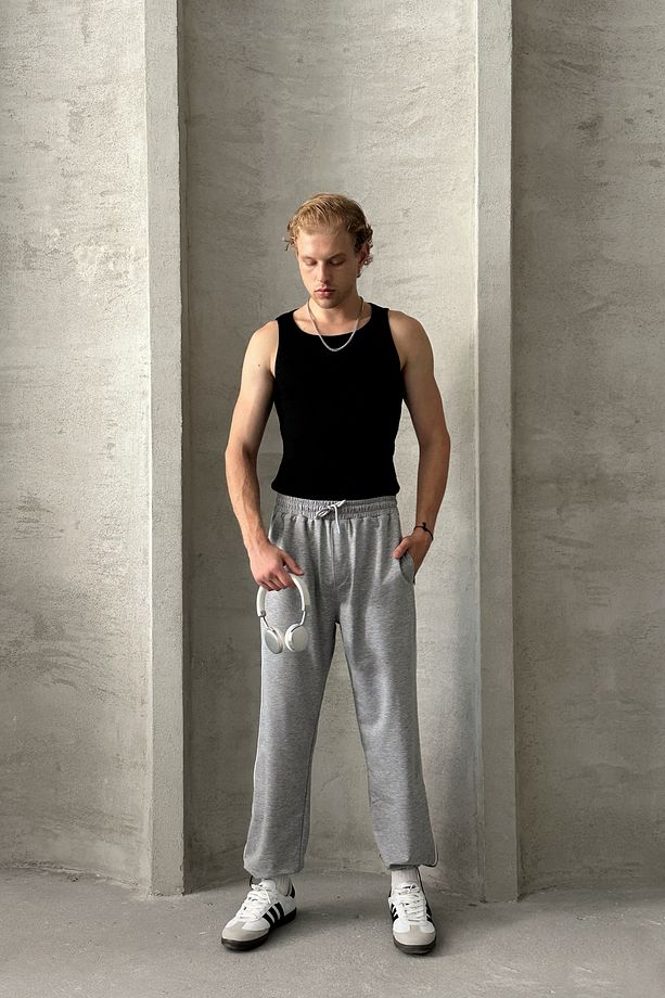 Erkek Ayarlanabilir Paça Baggy Eşofman Altı - 8