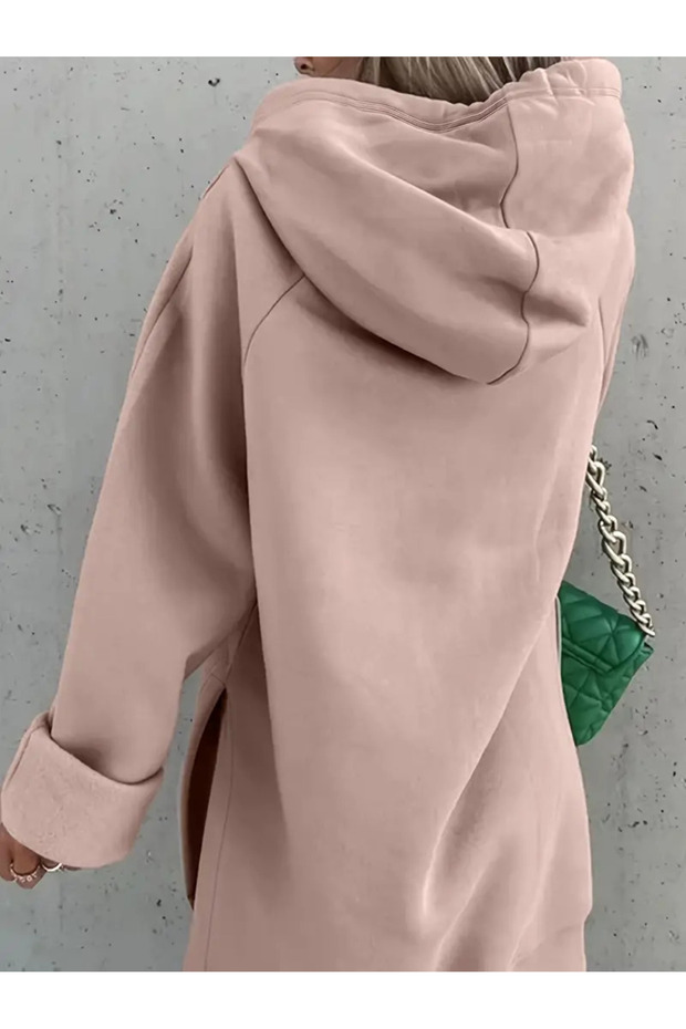 Şık Kapüşonlu sweatshirt Elbise - 2