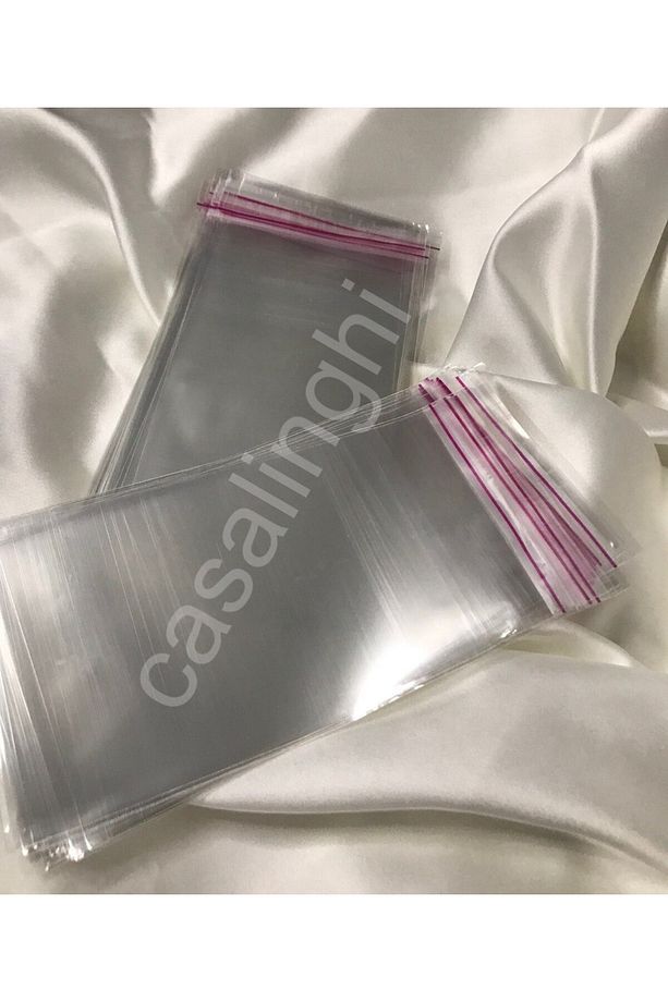 Yapışkanlı Jelatin Poşet Bantlı Şeffaf Opp Torba Paket 10x20 Cm (KAPAK PAYI DAHİL)- (100 ADET) - 2