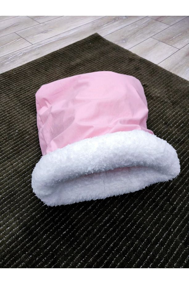 Kedi köpek uyku tulumu yatak Pembe Beyaz velsoft şık tasarım box - 5