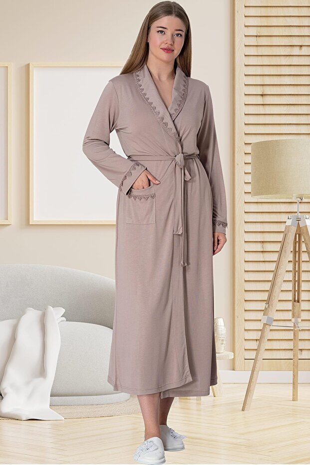 Mecit 5746 Mink Large Size Women's Dressing Gown
