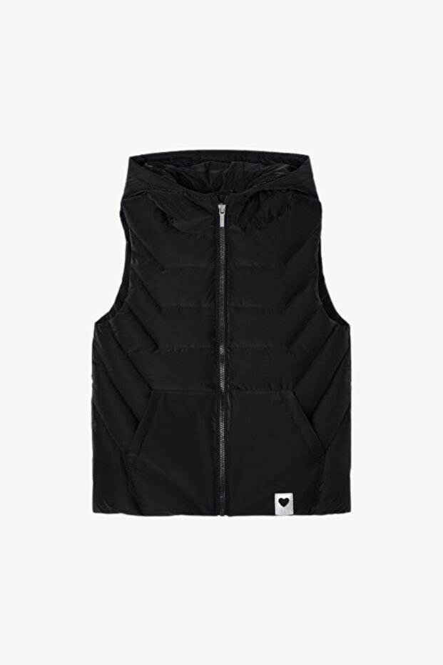 Girl's Puffer Vest - Black
