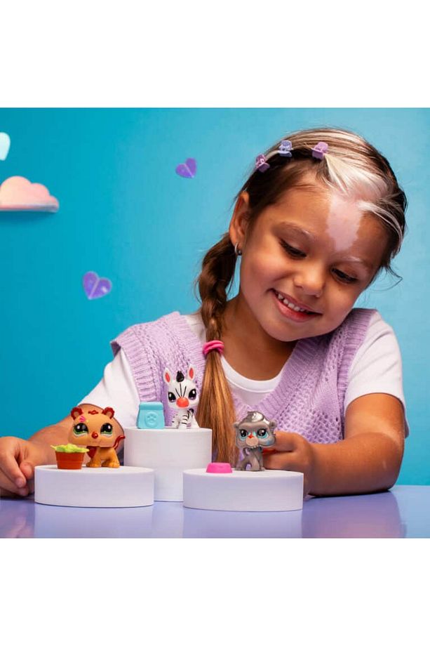 Littlest Pet Shop Minişler 3’lü Figür Seti S2 - Zebra – Aslan – Maymun - 5 Cm  Minişler - 6