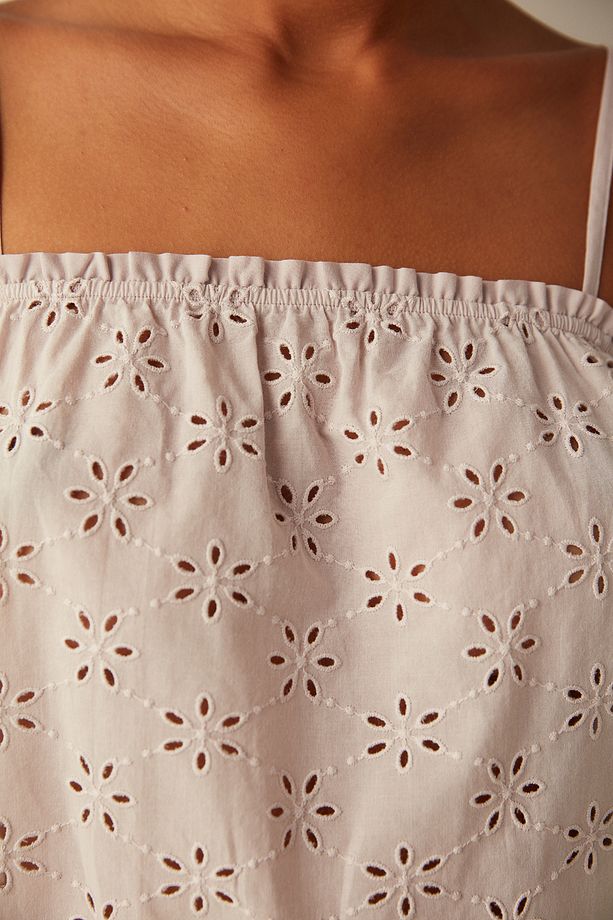 Lila Çiçek Desenli Atlet Şort Pijama Takımı - 4