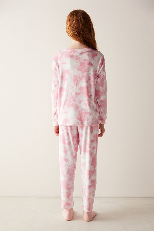 Devojčički anime pidžama set sa sloganom - 6