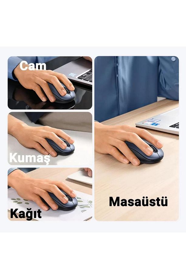 2400dpı 2.4ghz Wireless Kablosuz Sessiz Mouse Gece Mavisi - 2