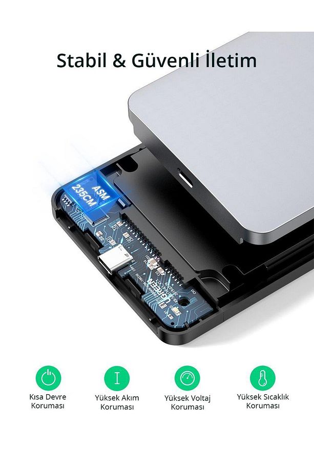 Usb Type-c 3.1 Gen2 2.5 Inch Hdd Ssd Alüminyum Harici Disk Kutusu - 7