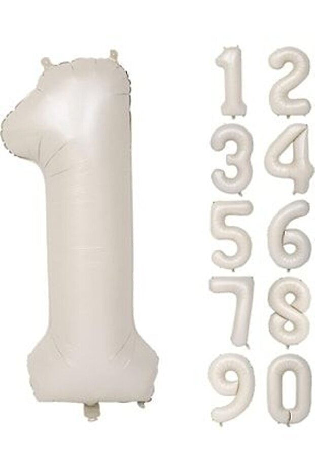 1 Year Old 74 Cm Cream Number Foil Balloon Large Size