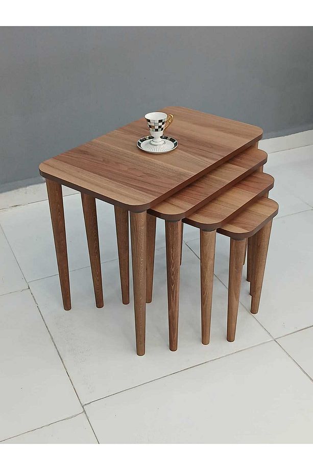 4'lü Mdf Ahşap Zigon Sehpa - 2