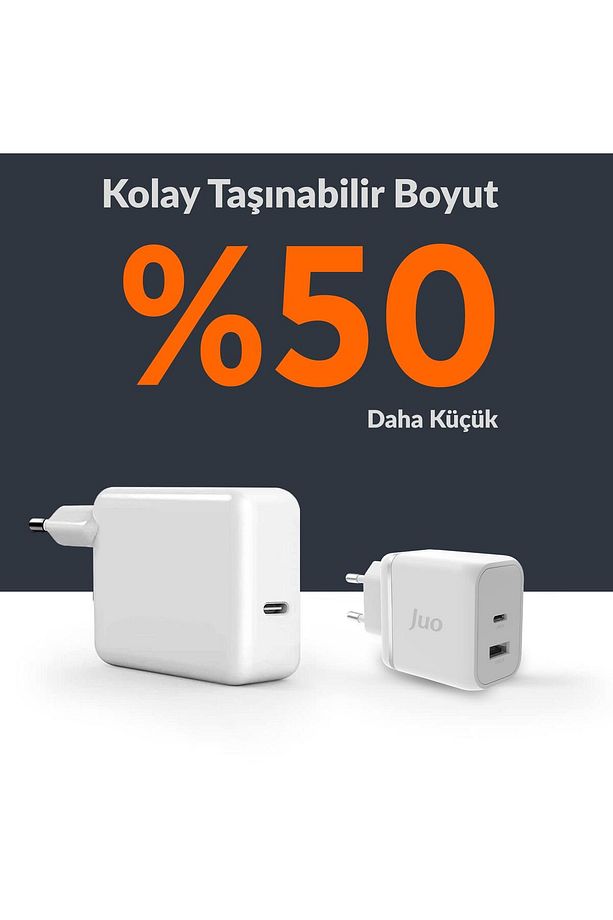 45w Gan Usb-c Usb-a Şarj Aleti Iphone & Ipad & Macbook & Samsung Uyumlu Pd Type-c Hızlı Şarj C - 8