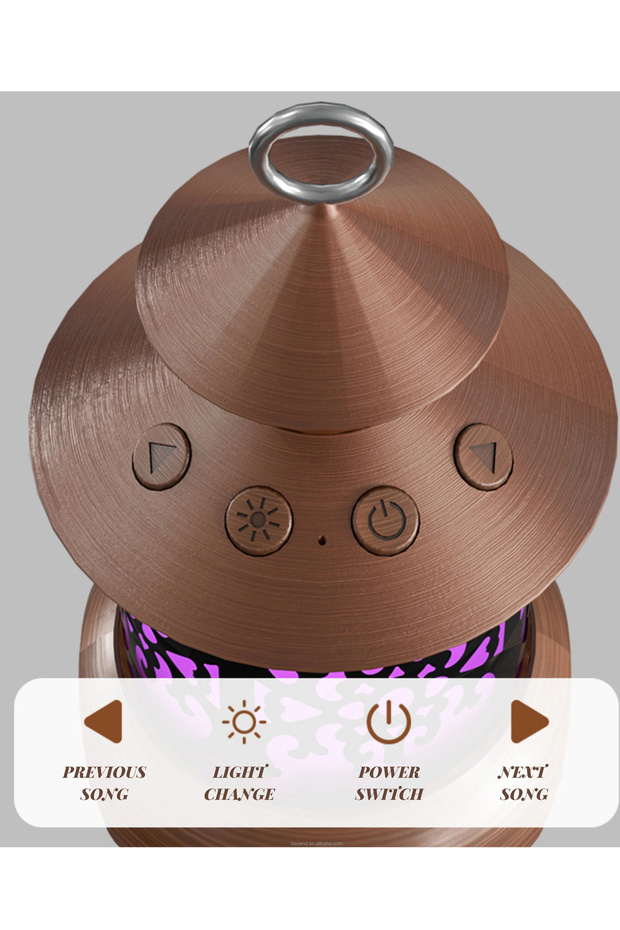 L33 Vintage Işıklı Bluetooth Hoparlör 7 Farklı Işıklı Taşınabilir Mini Hoparlör - 3