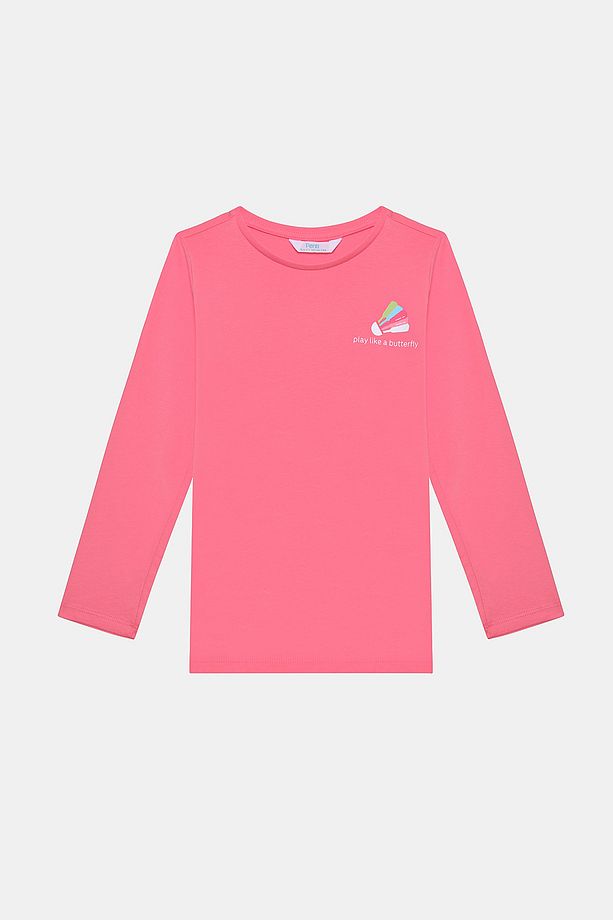 Pamuklu Kız Çocuk Badminton 2li Çok Renkli Pijama Takımı - 4