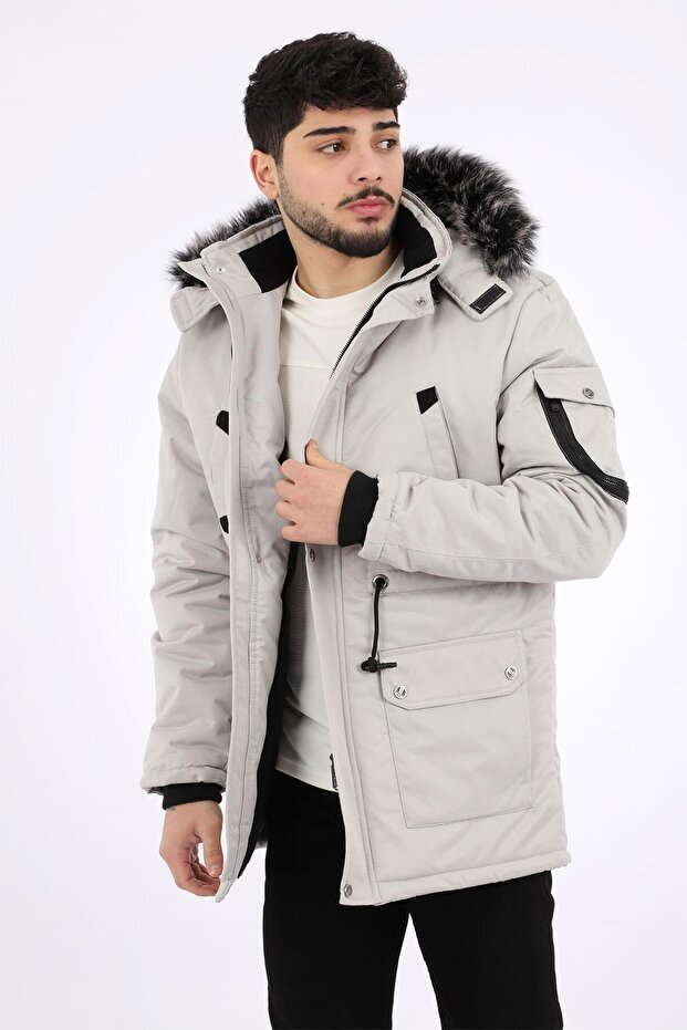 Sheepskin Hooded Coat & Coat_50191