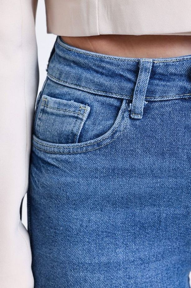 Yüksek Bel Flare Jeans - 5