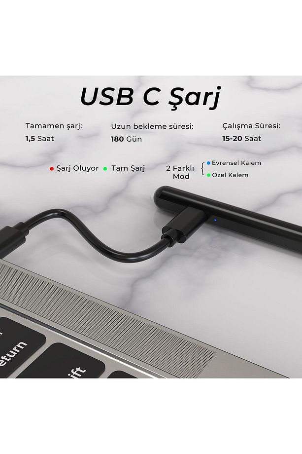 Sp02b Universal Android Ve Ipad Tablet Uyumlu Dokunmatik Bluetooth Stylus Yazı Ve Çizim Kalemi S - 6