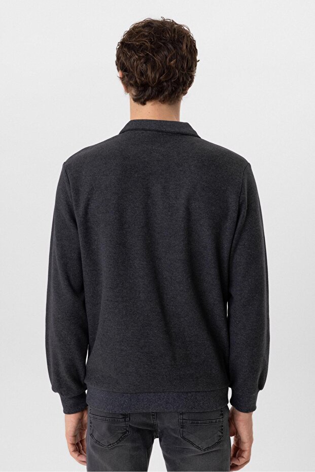 Polo Yaka Regular Kalıp Düz Triko - 5