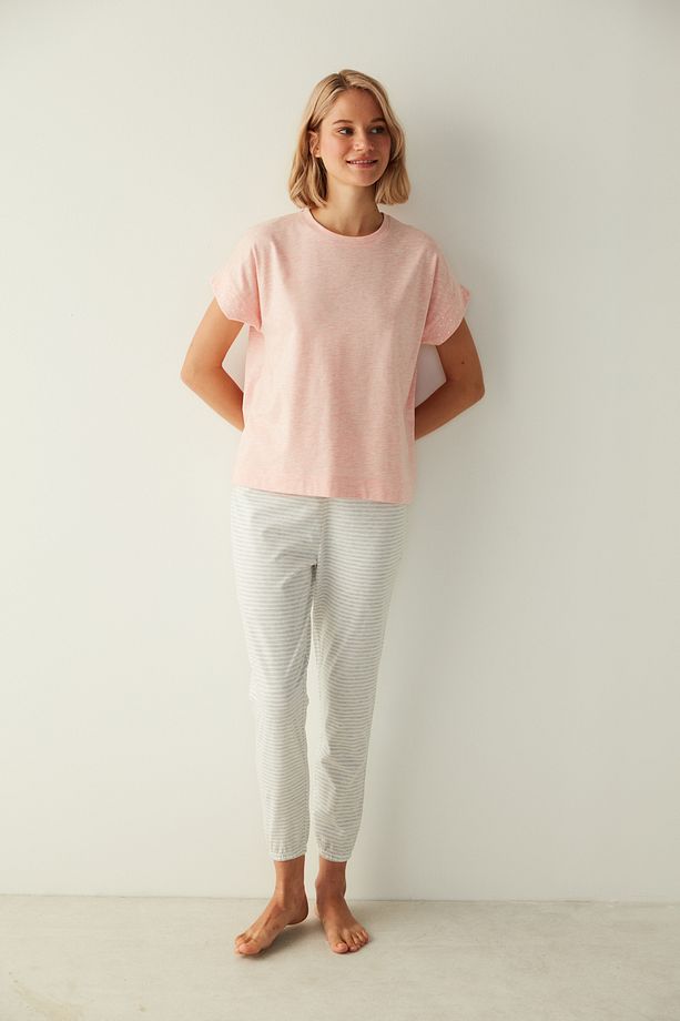 Light Simplicity Cuff Pantolon Pijama Altı - 1