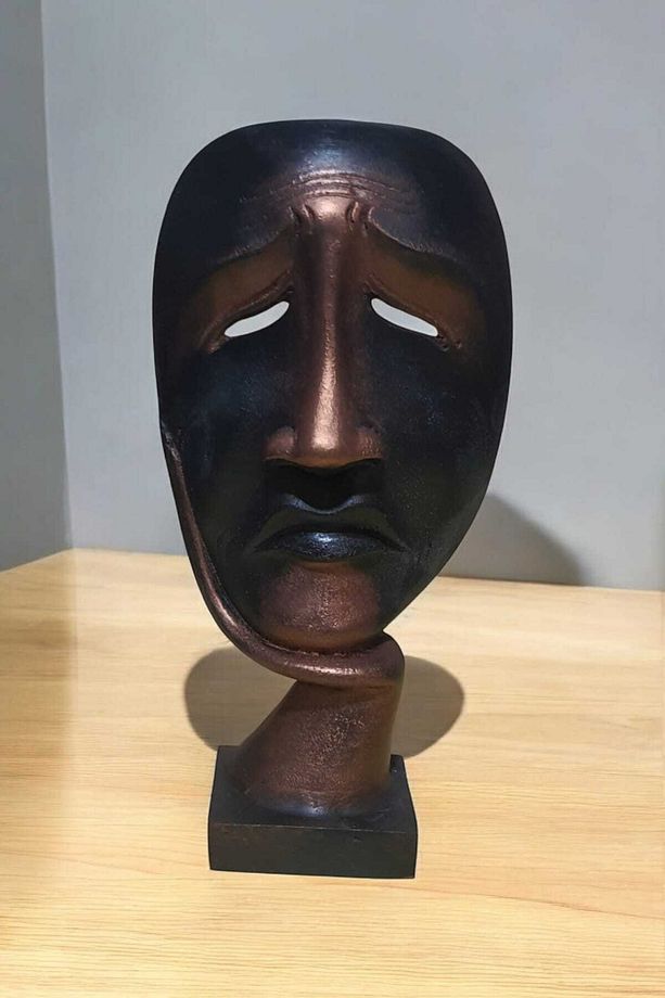 Tiyatro Mask 3'lü Heykel Biblo Set - 5
