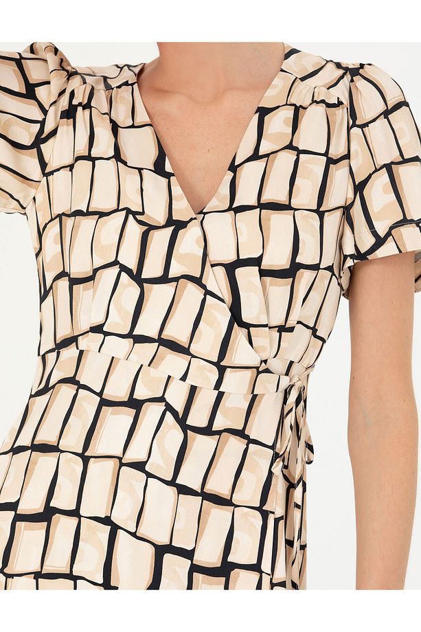 Siyah Regular Fit Dokuma Elbise 50272970-VR046 - 7