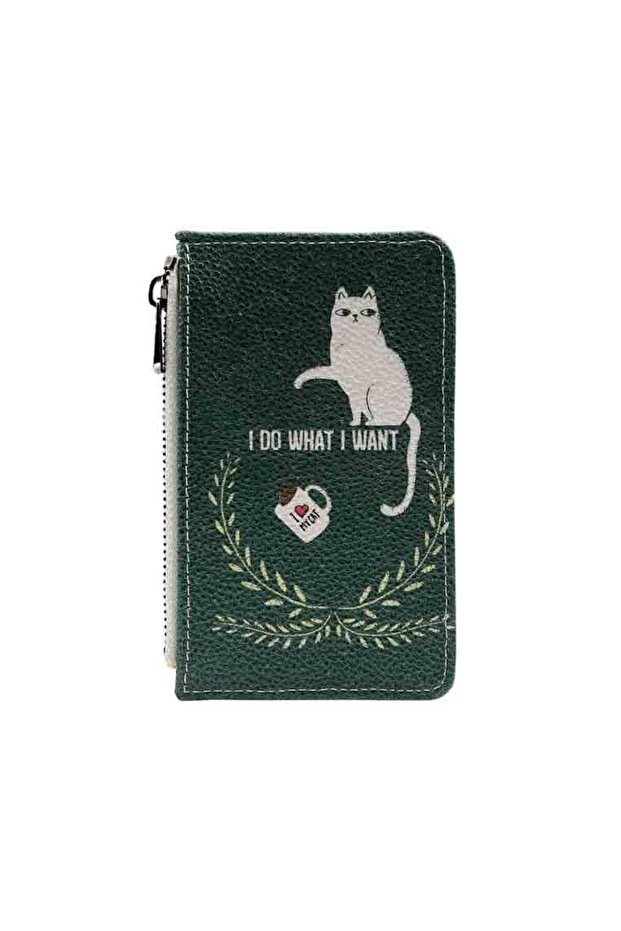 Women's Green Wallet - I Do What I Want Design