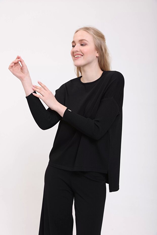 İNVEE 5879 Triko Tunik Siyah - 3