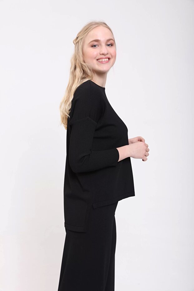 İNVEE 5879 Triko Tunik Siyah - 4