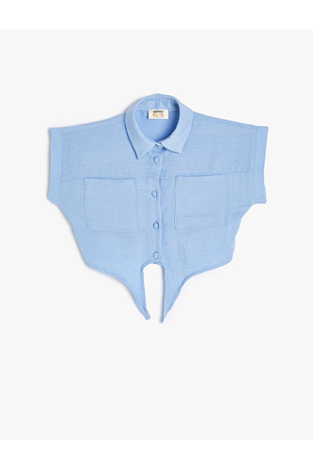 Shirt with Front Tie and Pockets