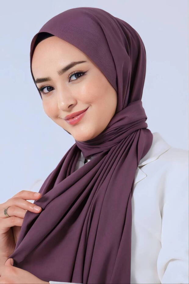 Asian Shawl Plum (a Fabric That Is Thin, Delicate, and Doesn'T Need Ironing, Comfortable and Convenient for Daily Use)