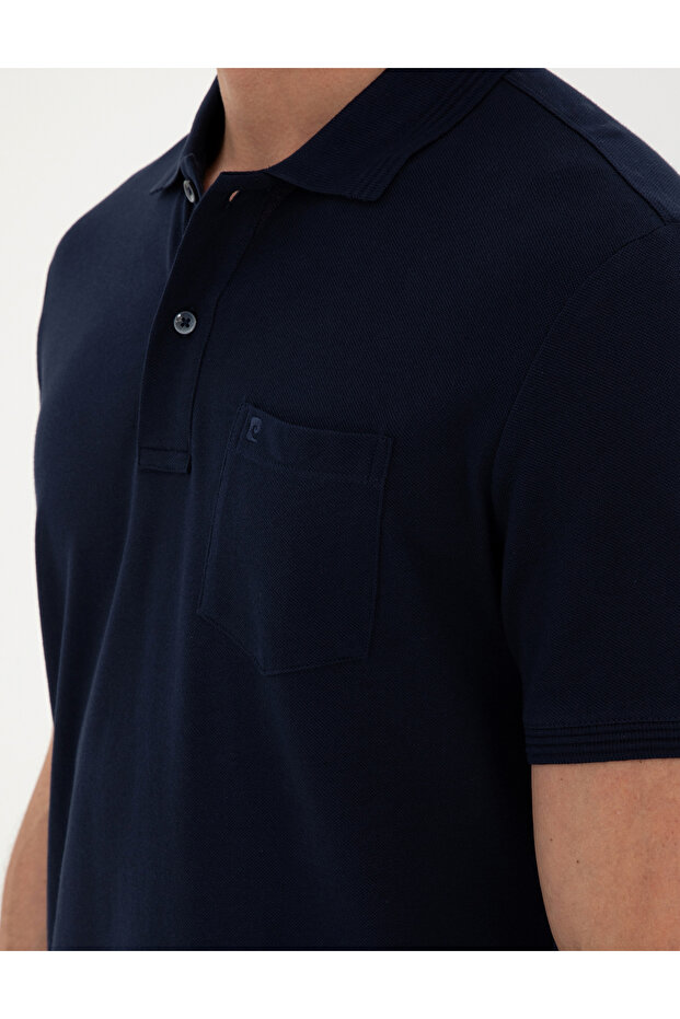Lacivert Regular Fit Basic Tişört 50280753-VR033 - 7