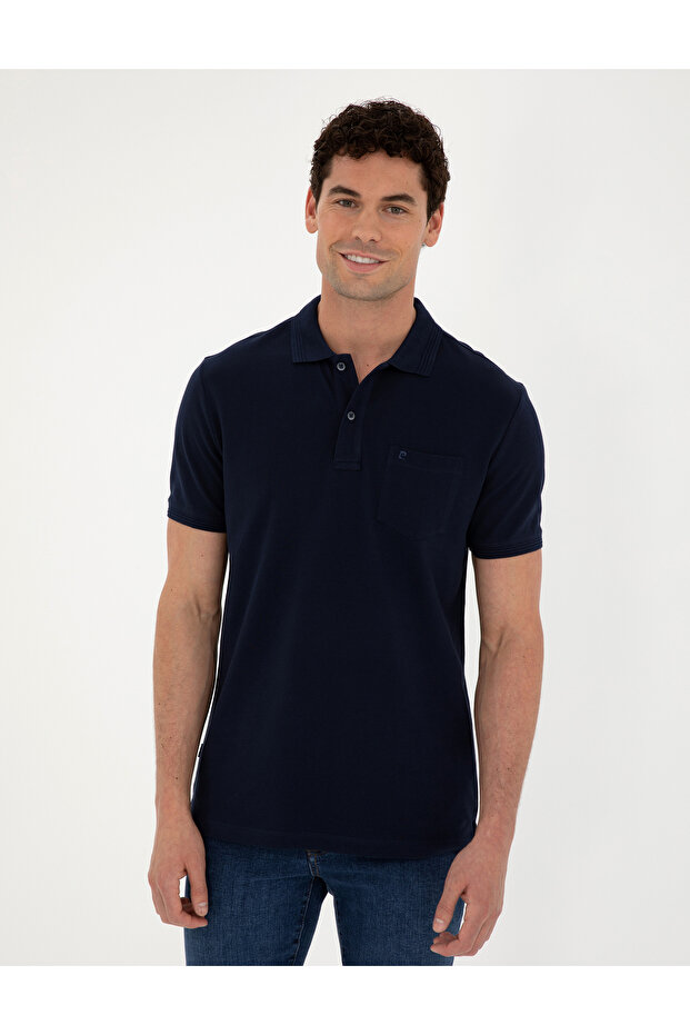 Lacivert Regular Fit Basic Tişört 50280753-VR033 - 3
