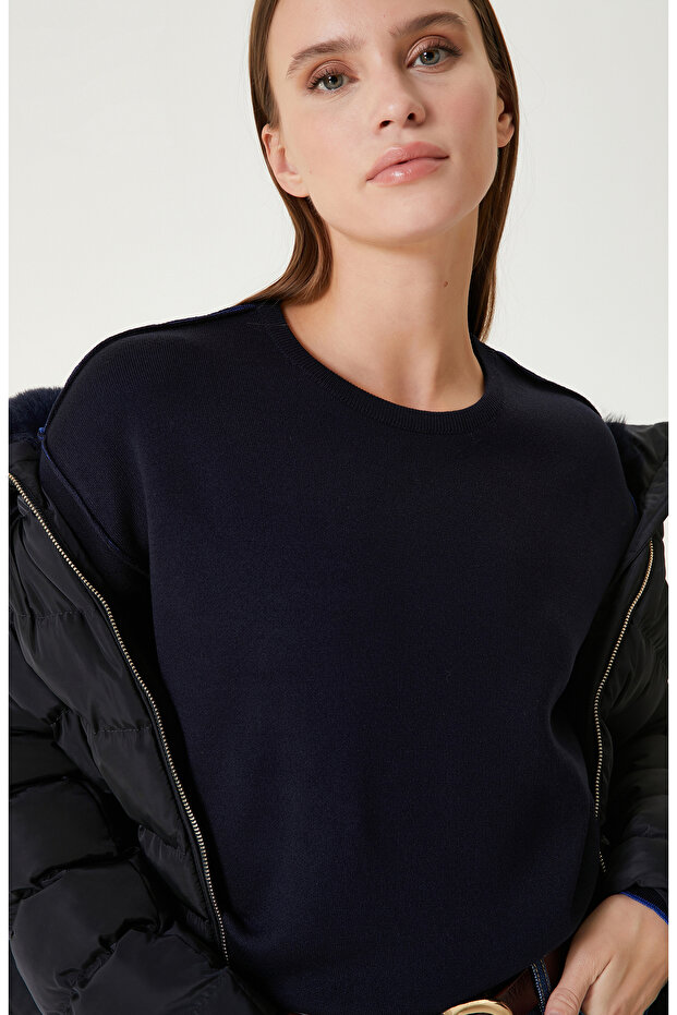 Lacivert Saks Kazak - 2