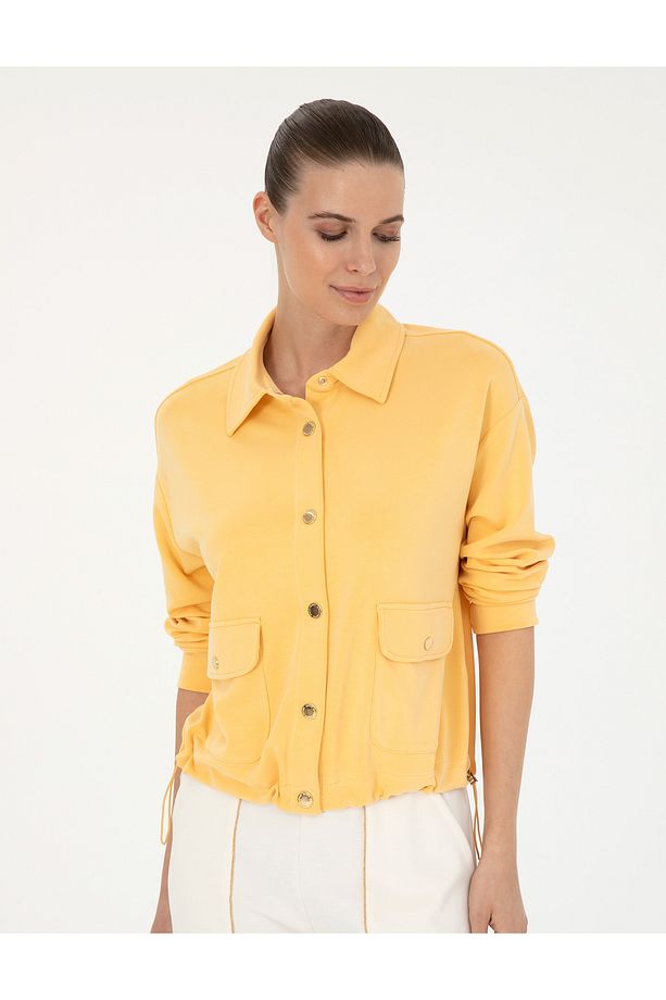 Sarı Comfort Fit Örme Hırka 50283321-VR044 - 3