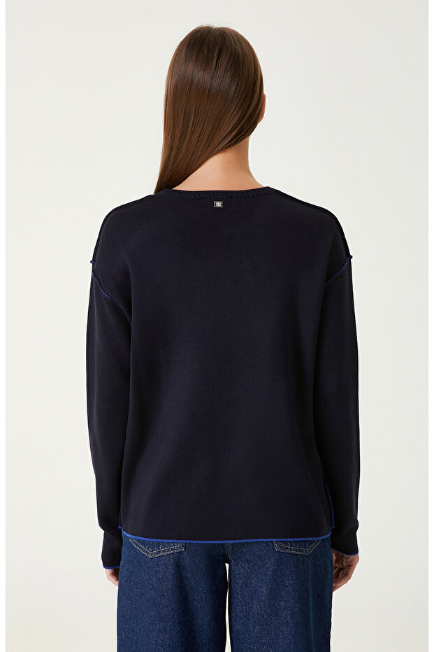 Lacivert Saks Kazak - 6