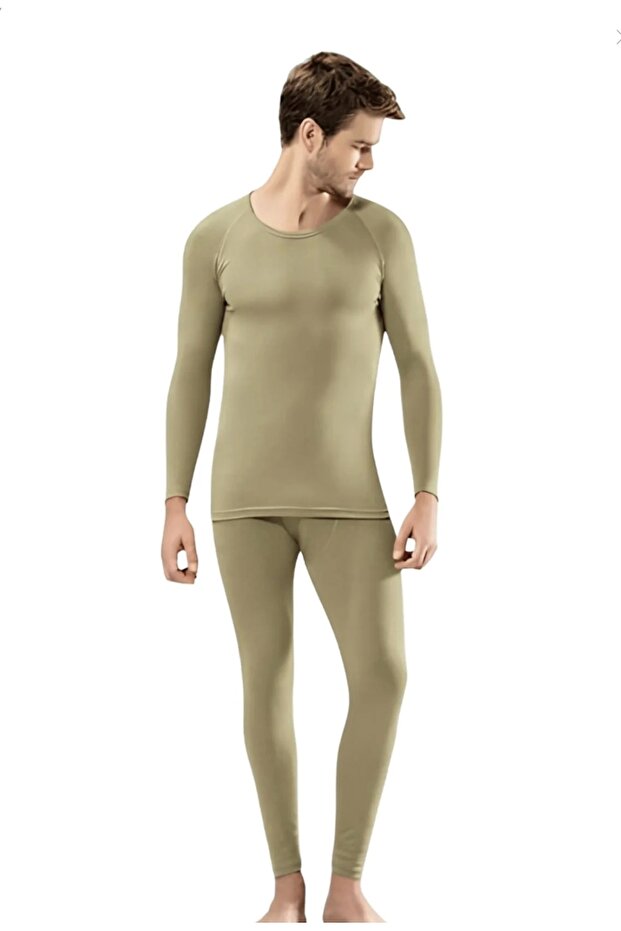 Military Thermal Underwear Top and Bottom Set -20 Degree Green