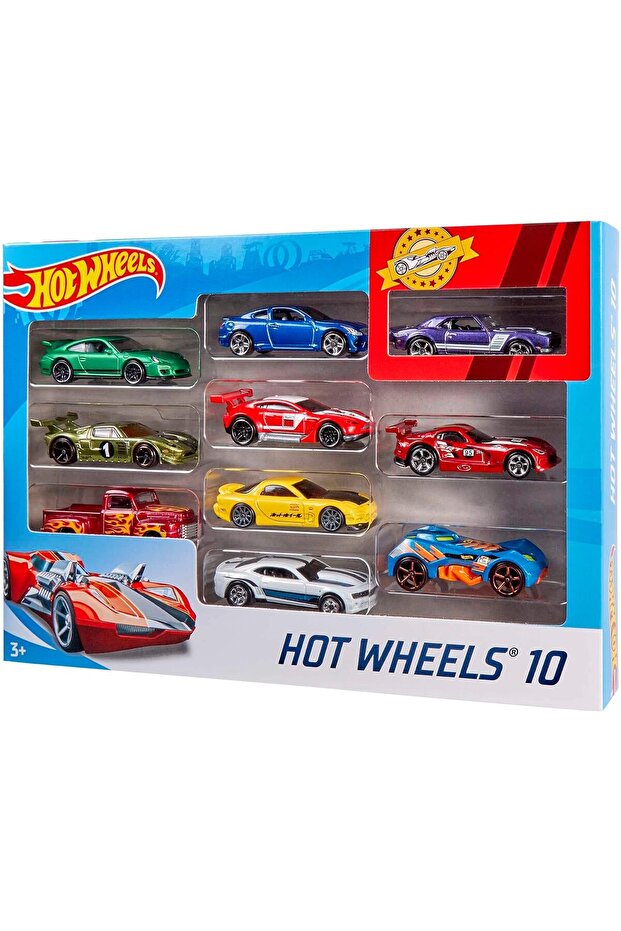 مجموعة من 10 سيارات مصبوبة بمقياس 1:64 (مجموعة من 10 قطع) - 7