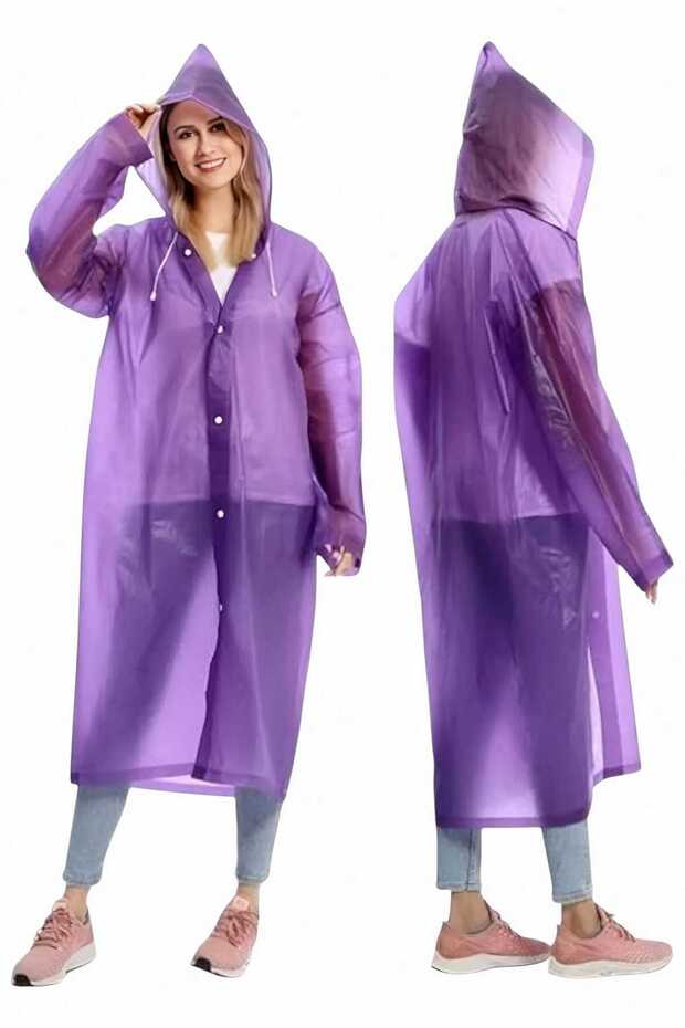 Women's Windproof Hooded Raincoat Eva Raincoat