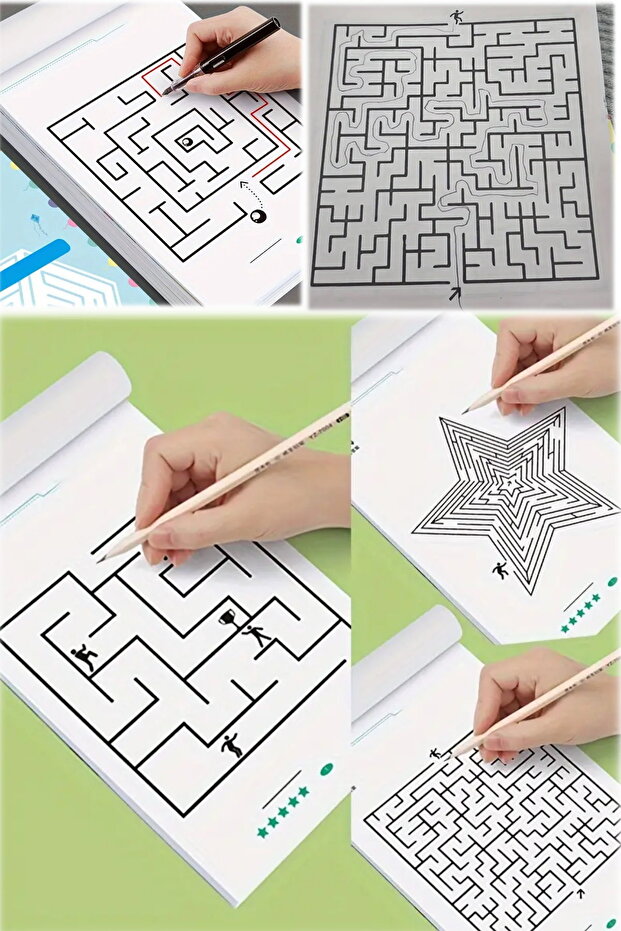 192 Pattern Concentration Maze Tutorial Book, Student Thinking Development Attention Game Puzzle Intelligence - 1