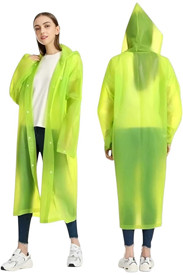 Women's Windproof Hooded Raincoat Eva Raincoat