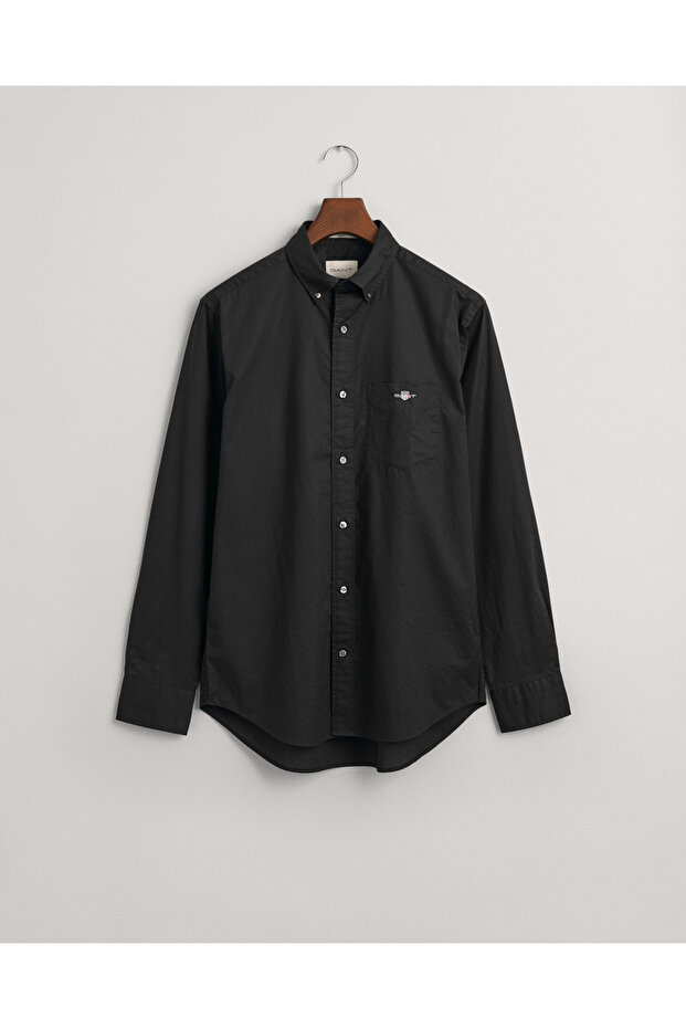 Erkek Siyah Regular Fit Gömlek - 4