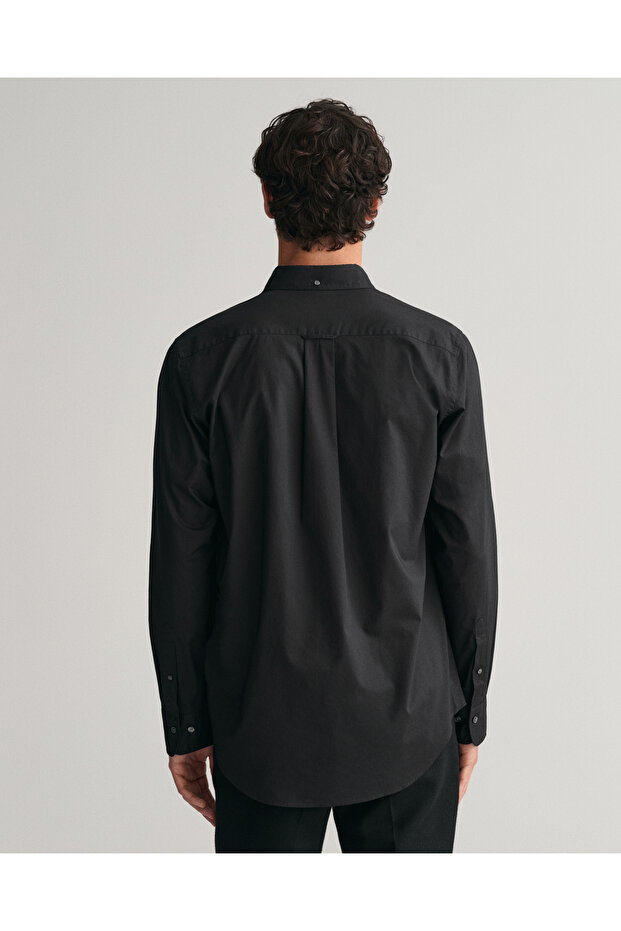Erkek Siyah Regular Fit Gömlek - 3