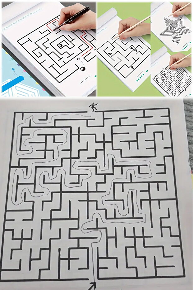 192 Pattern Concentration Maze Tutorial Book, Student Thinking Development Attention Game Puzzle Intelligence - 3