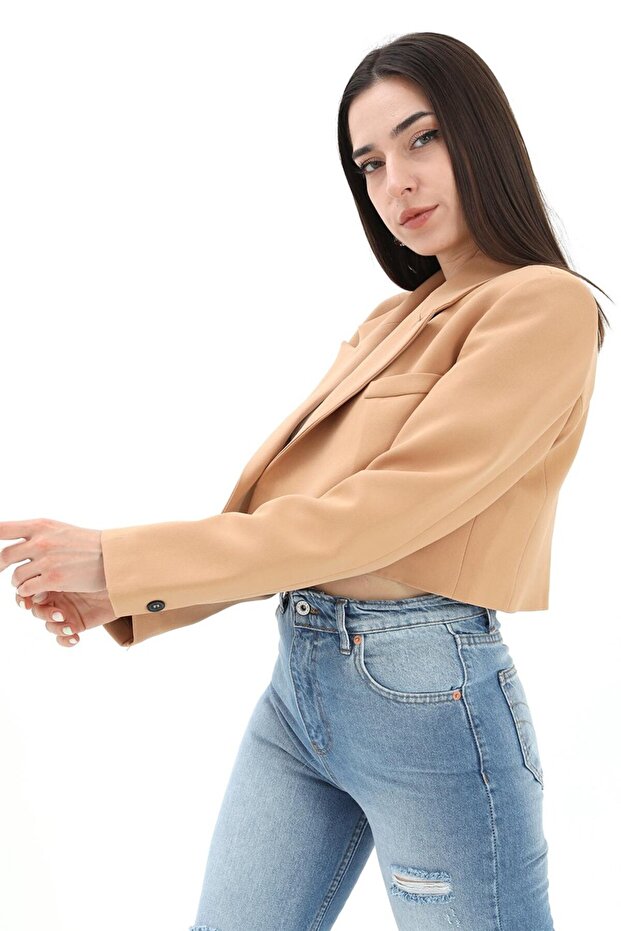 جاكيت بليزر قصير - جملي - 5